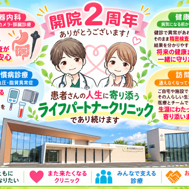 おりた内科クリニック2周年ブログトップ画像